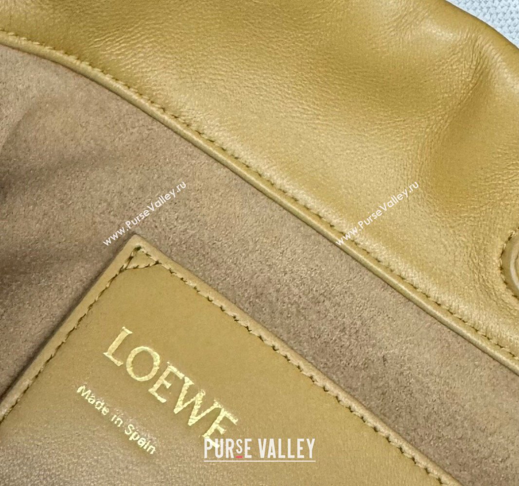 Loewe Flamenco Purse Bucket bag in mellow nappa lambskin Sahara Yellow 2024 012406 (Ys-240527010)