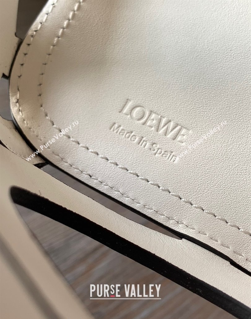 Loewe Small Anagram cut-out tote in box calfskin White 2024 (Ys-240527015)