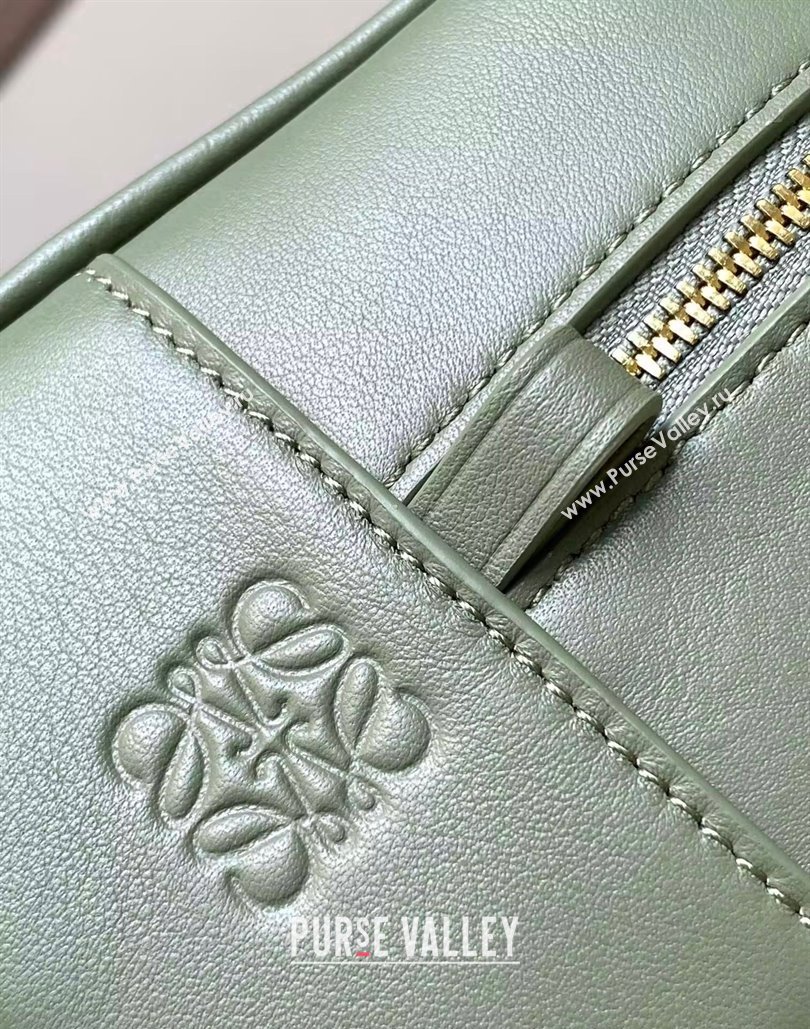 Loewe Amazona 23 Small Top Handle Bag in Jacquard and Calfskin Green 2024 (Ys-240805012)