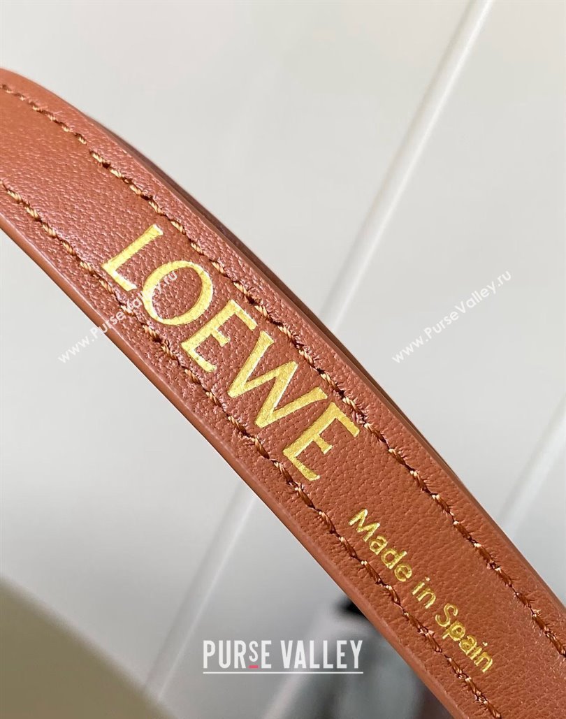 Loewe Amazona 23 Small Top Handle Bag in Jacquard and Calfskin Brown 2024 (Ys-240805013)