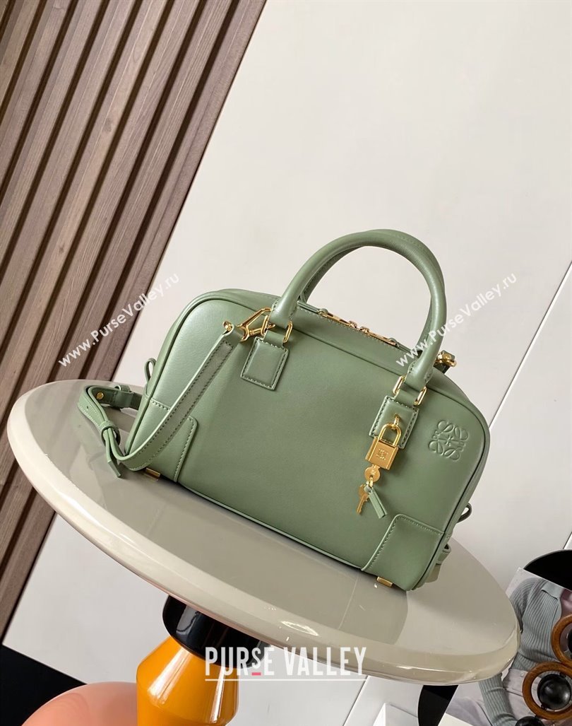 Loewe Amazona 23 Small Top Handle Bag in Nappa Calfskin Avocado Green 2024 (Ys-240805018)