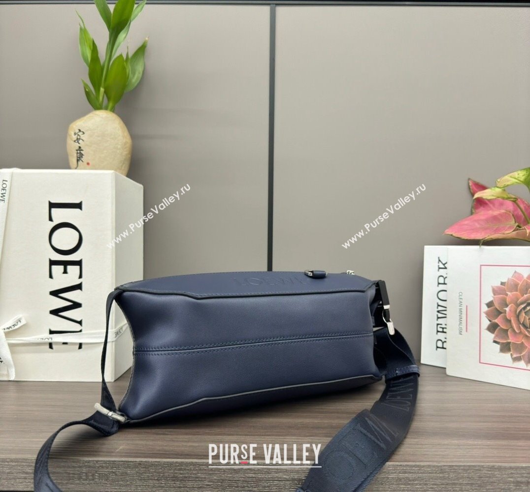 Loewe Convertible Sling Shoulder Bag in classic calfskin Abyss Blue 2024 262243 (Ys-240805022)