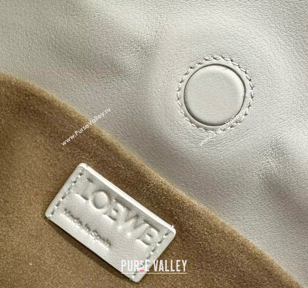 Loewe Flamenco Mini Clutch in Nappa Calfskin Sea Salt White 2024 262355 (Ys-240805028)