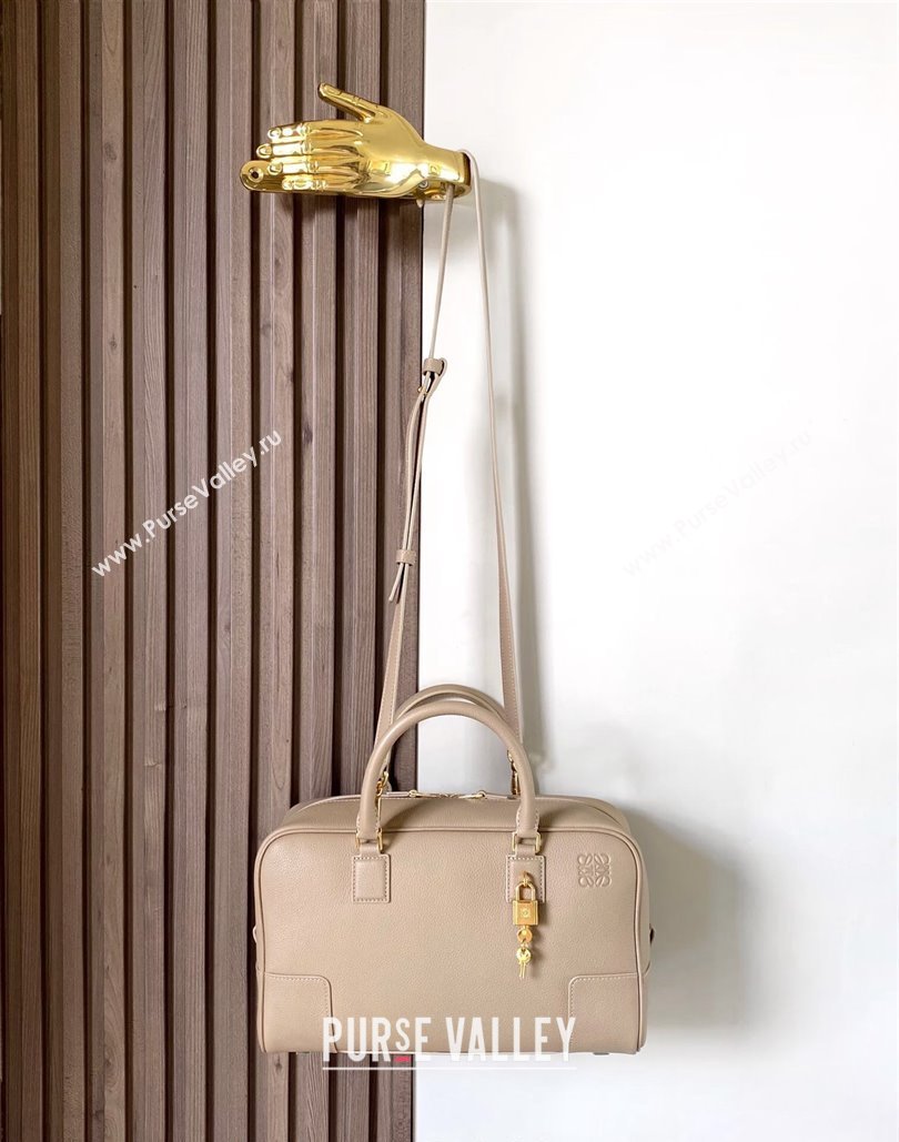 Loewe Amazona 28 Medium Top Handle Bag in soft grained calfskin Sand Beige 2024 (Ys-240805005)