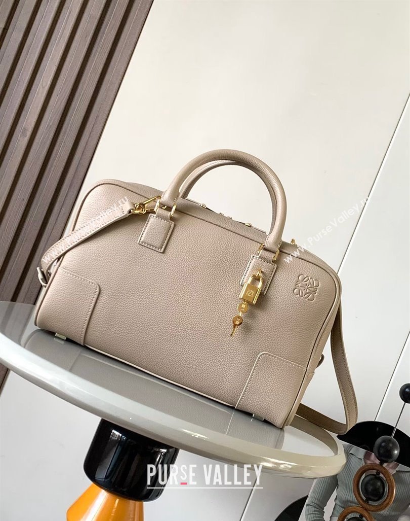 Loewe Amazona 28 Medium Top Handle Bag in soft grained calfskin Sand Beige 2024 (Ys-240805005)