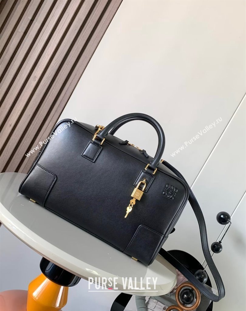 Loewe Amazona 28 Medium Top Handle Bag in Nappa Calfskin Black 2024 (Ys-240805006)