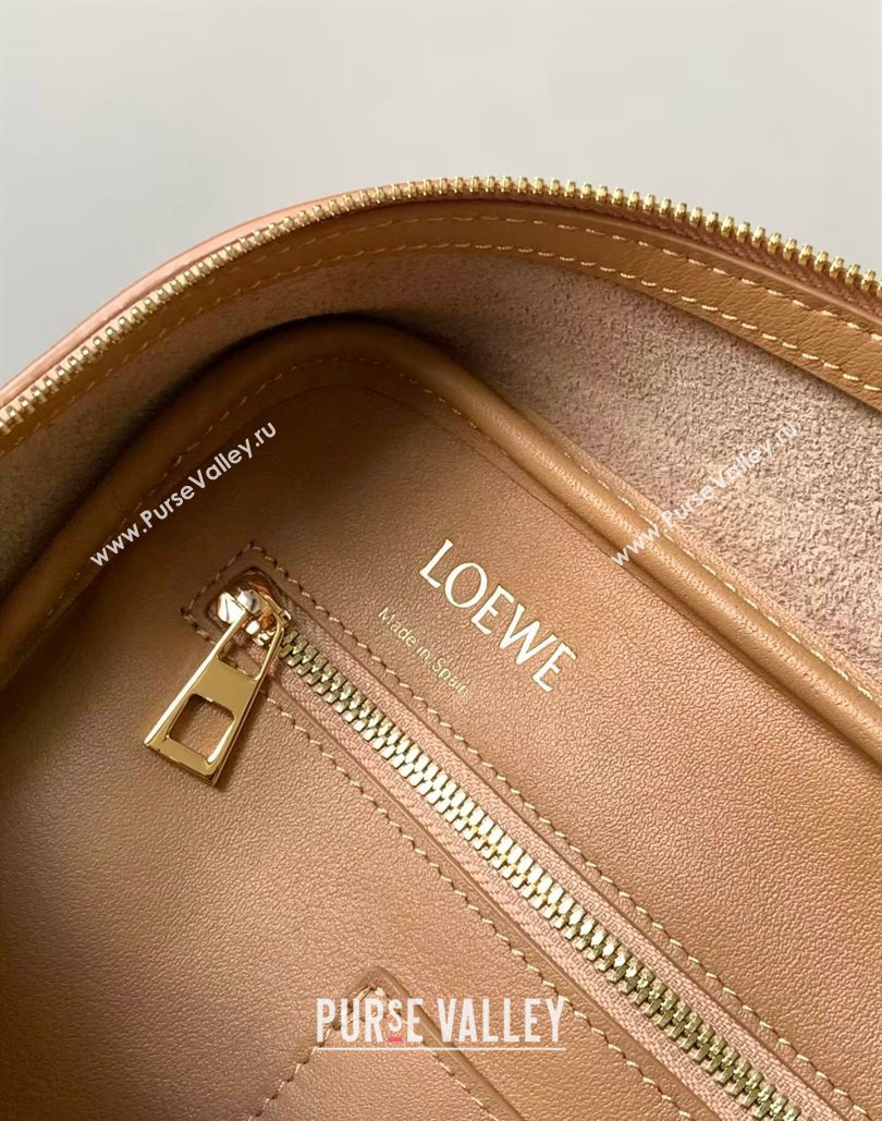 Loewe Amazona 28 Medium Top Handle Bag in Nappa Calfskin Warm Desert Brown 2024 (Ys-240805007)