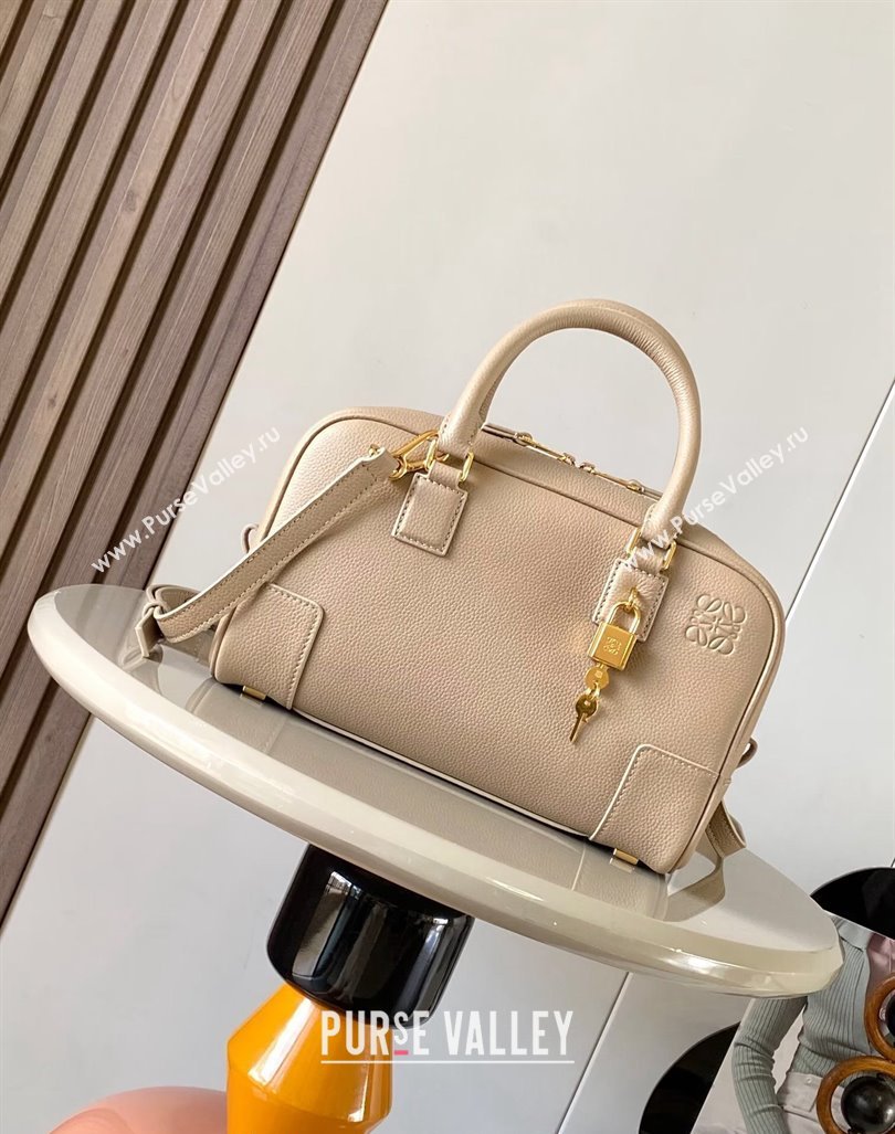 Loewe Amazona 23 Small Top Handle Bag in soft grained calfskin Sand Beige 2024 (Ys-240805016)