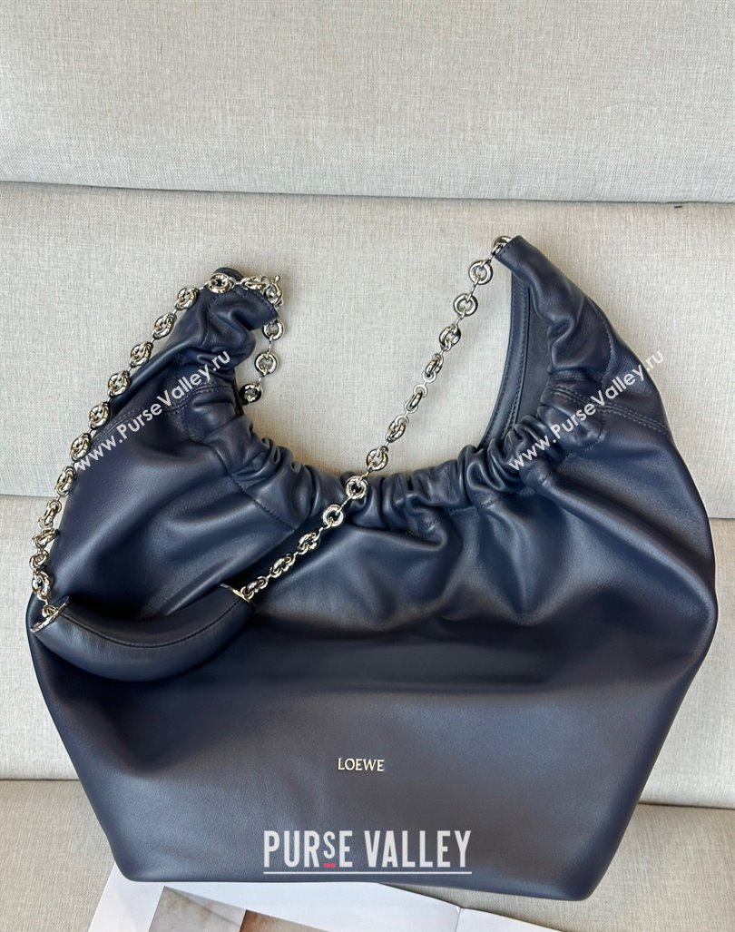 Loewe Medium Squeeze bag in nappa lambskin Abyss Blue 2024 948017 (nana-240920046)