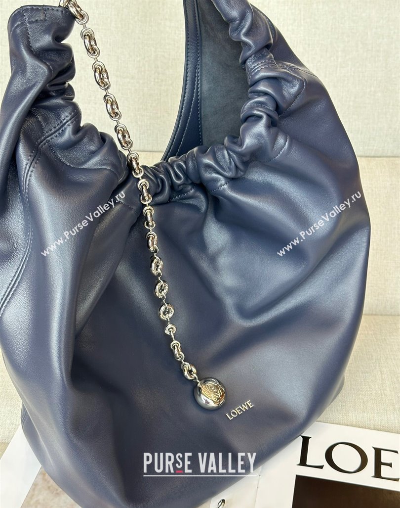 Loewe Medium Squeeze bag in nappa lambskin Abyss Blue 2024 948017 (nana-240920046)