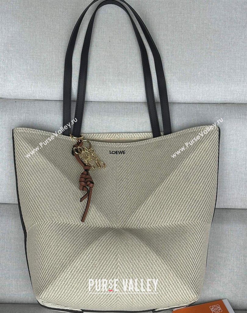 Loewe Medium Puzzle Fold Tote Bag in Cotton Canvas 2024 (nana-240920059)