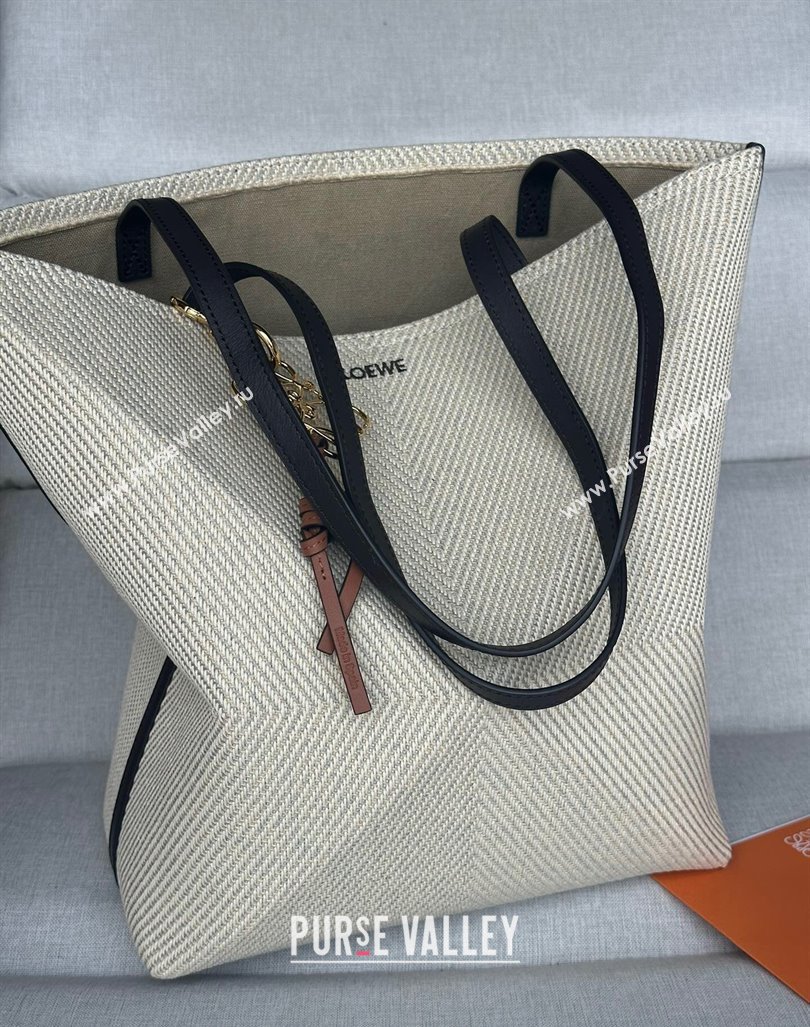 Loewe Medium Puzzle Fold Tote Bag in Cotton Canvas 2024 (nana-240920059)