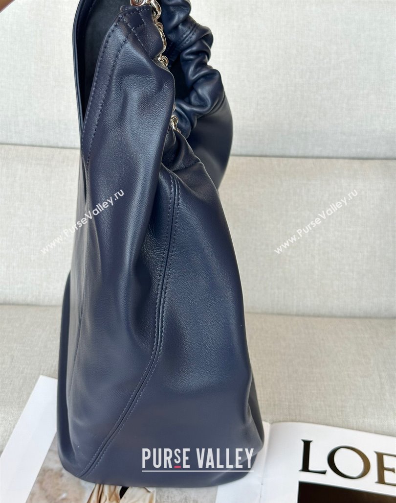 Loewe Medium Squeeze bag in nappa lambskin Abyss Blue 2024 948017 (nana-240920046)