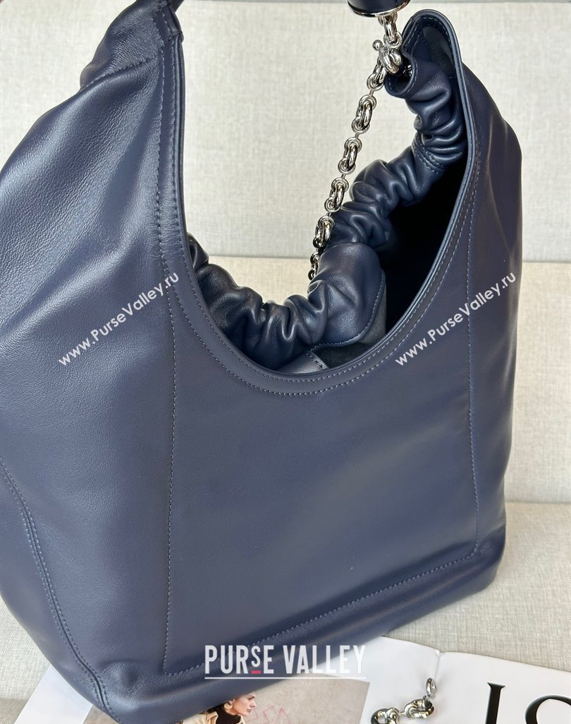 Loewe Medium Squeeze bag in nappa lambskin Abyss Blue 2024 948017 (nana-240920046)