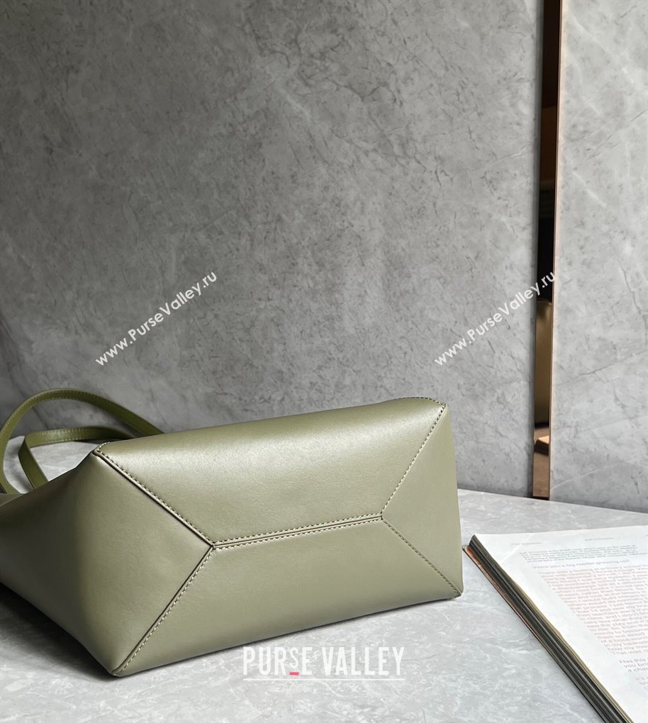 Loewe Medium Puzzle Fold Tote Bag in patchwork calfskin Olive/Khaki Green 2024 (nana-240920064)