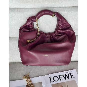 Loewe Medium Squeeze bag in nappa lambskin Dark Purple 2024 948017 (nana-240920049)