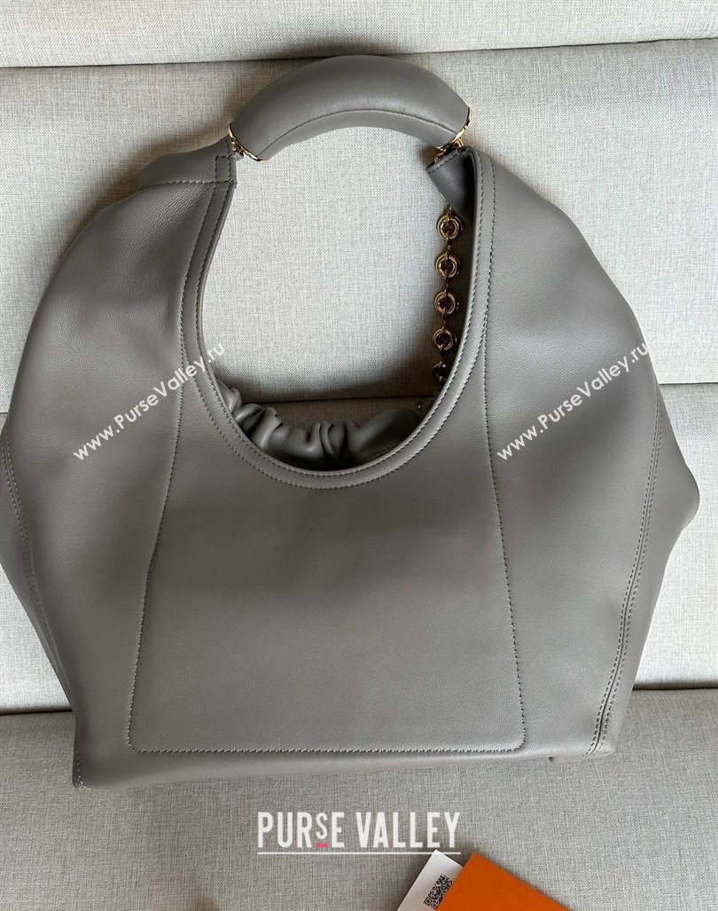 Loewe Medium Squeeze bag in nappa lambskin Grey 2024 948017 (nana-240920045)