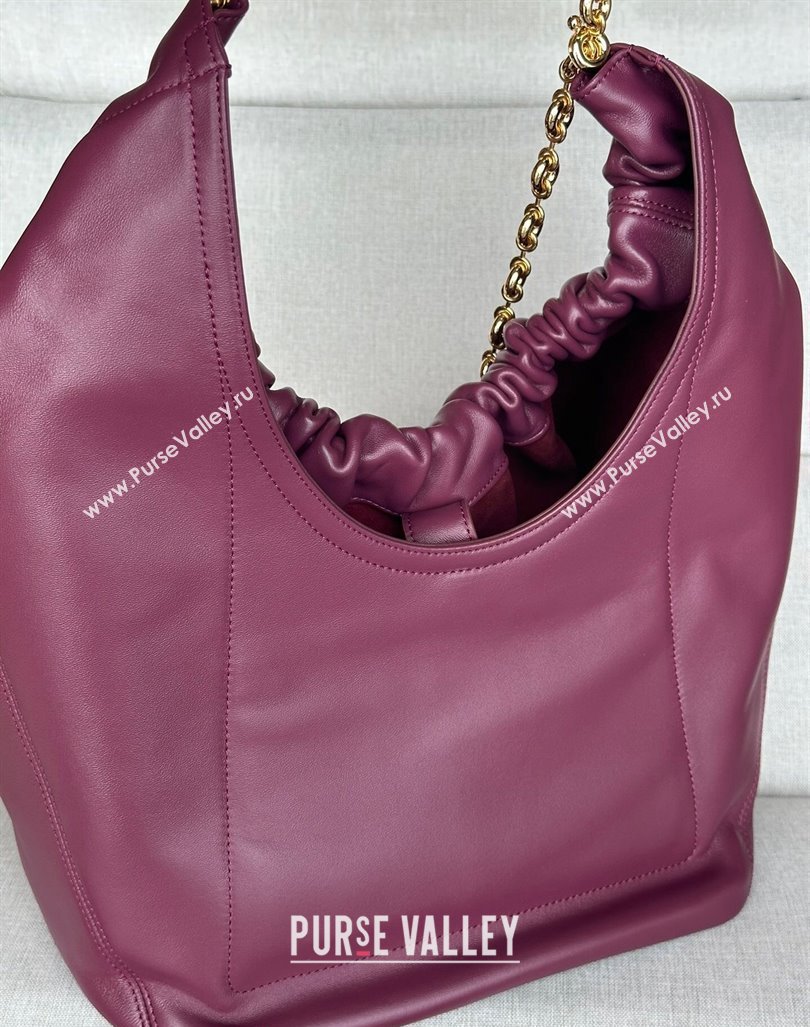 Loewe Medium Squeeze bag in nappa lambskin Dark Purple 2024 948017 (nana-240920049)