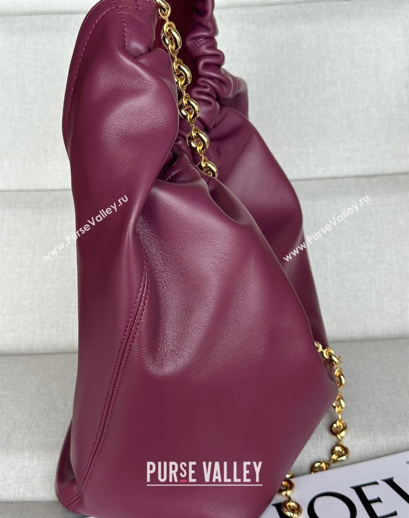 Loewe Medium Squeeze bag in nappa lambskin Dark Purple 2024 948017 (nana-240920049)