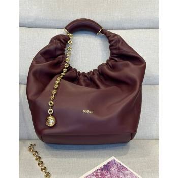 Loewe Medium Squeeze bag in nappa lambskin Dark Burgundy 2024 948017 (nana-240920050)