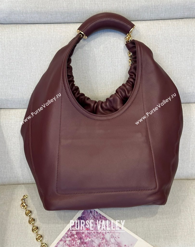 Loewe Medium Squeeze bag in nappa lambskin Dark Burgundy 2024 948017 (nana-240920050)