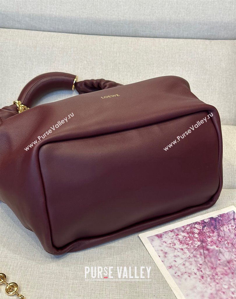 Loewe Medium Squeeze bag in nappa lambskin Dark Burgundy 2024 948017 (nana-240920050)