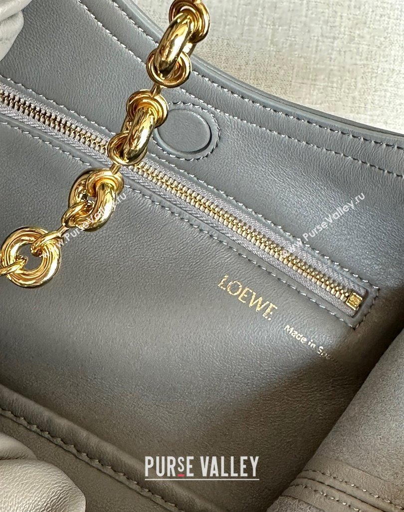 Loewe Medium Squeeze bag in nappa lambskin Grey 2024 948017 (nana-240920045)