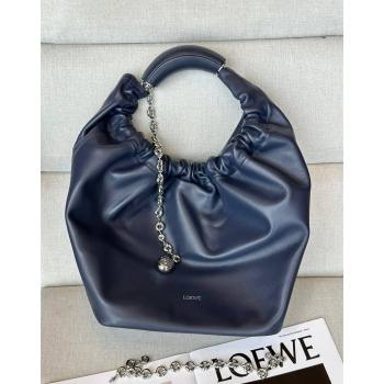 Loewe Medium Squeeze bag in nappa lambskin Abyss Blue 2024 948017 (nana-240920046)