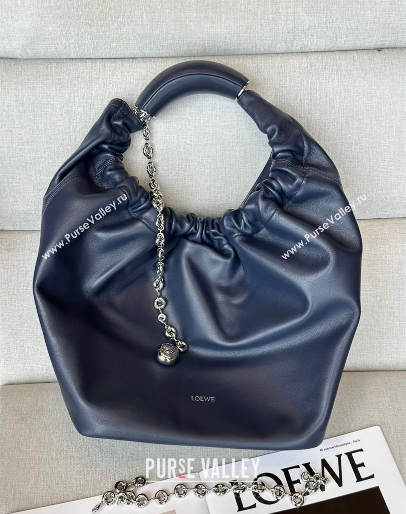 Loewe Medium Squeeze bag in nappa lambskin Abyss Blue 2024 948017 (nana-240920046)