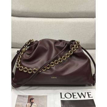 Loewe Large Flamenco purse in nappa lambskin Dark Burgundy 2024 948021 (nana-24103011)