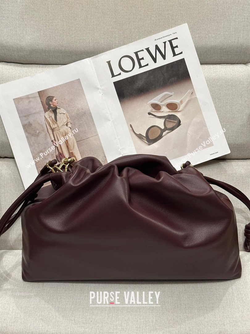 Loewe Large Flamenco purse in nappa lambskin Dark Burgundy 2024 948021 (nana-24103011)