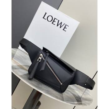 Loewe Mini Puzzle Bumbag in Classic Calfskin Black 2024 10177 (nana-24103002)