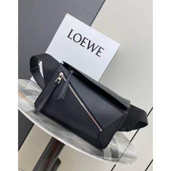 Loewe Small Puzzle Bumbag in Classic Calfskin Black 2024 10176 (nana-24103001)