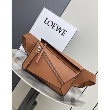 Loewe Small Puzzle Bumbag in Classic Calfskin Tan Brown 2024 10176 (nana-24103004)