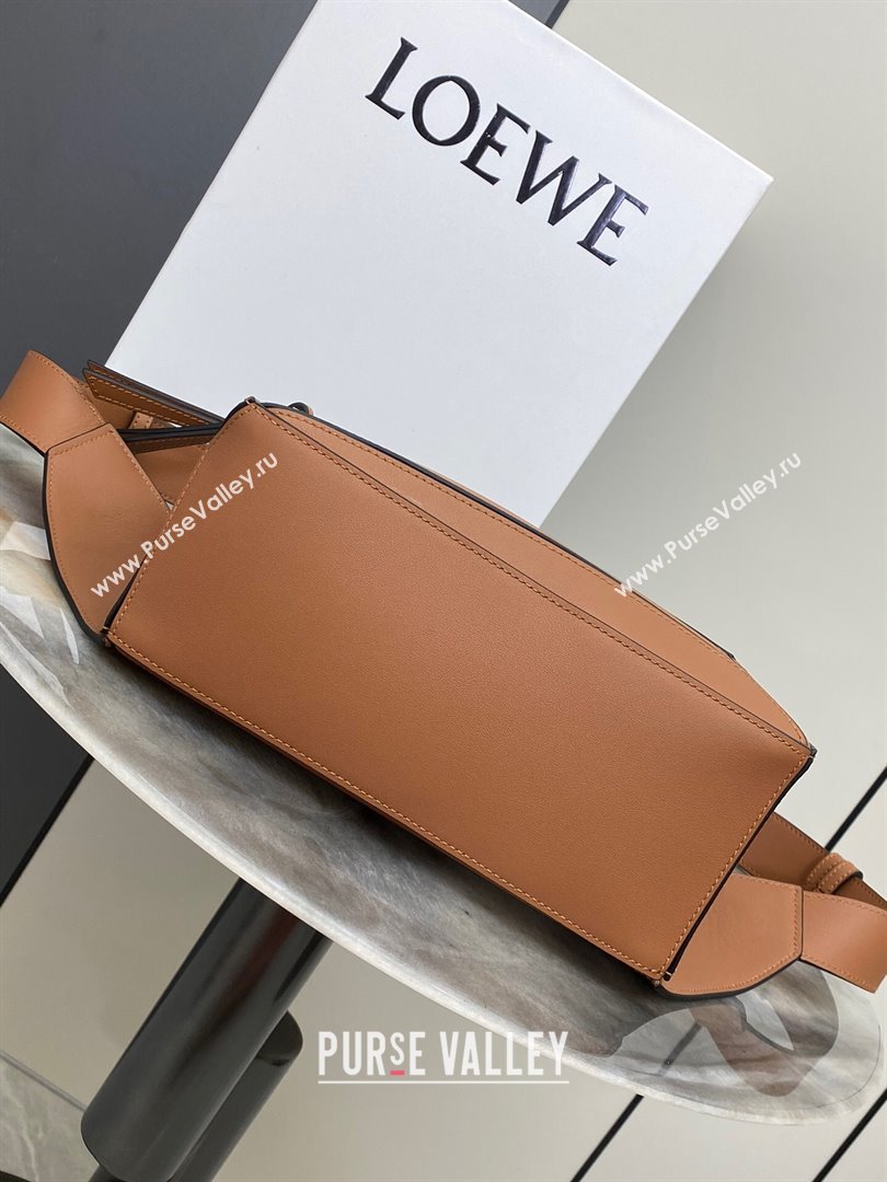 Loewe Small Puzzle Bumbag in Classic Calfskin Tan Brown 2024 10176 (nana-24103004)