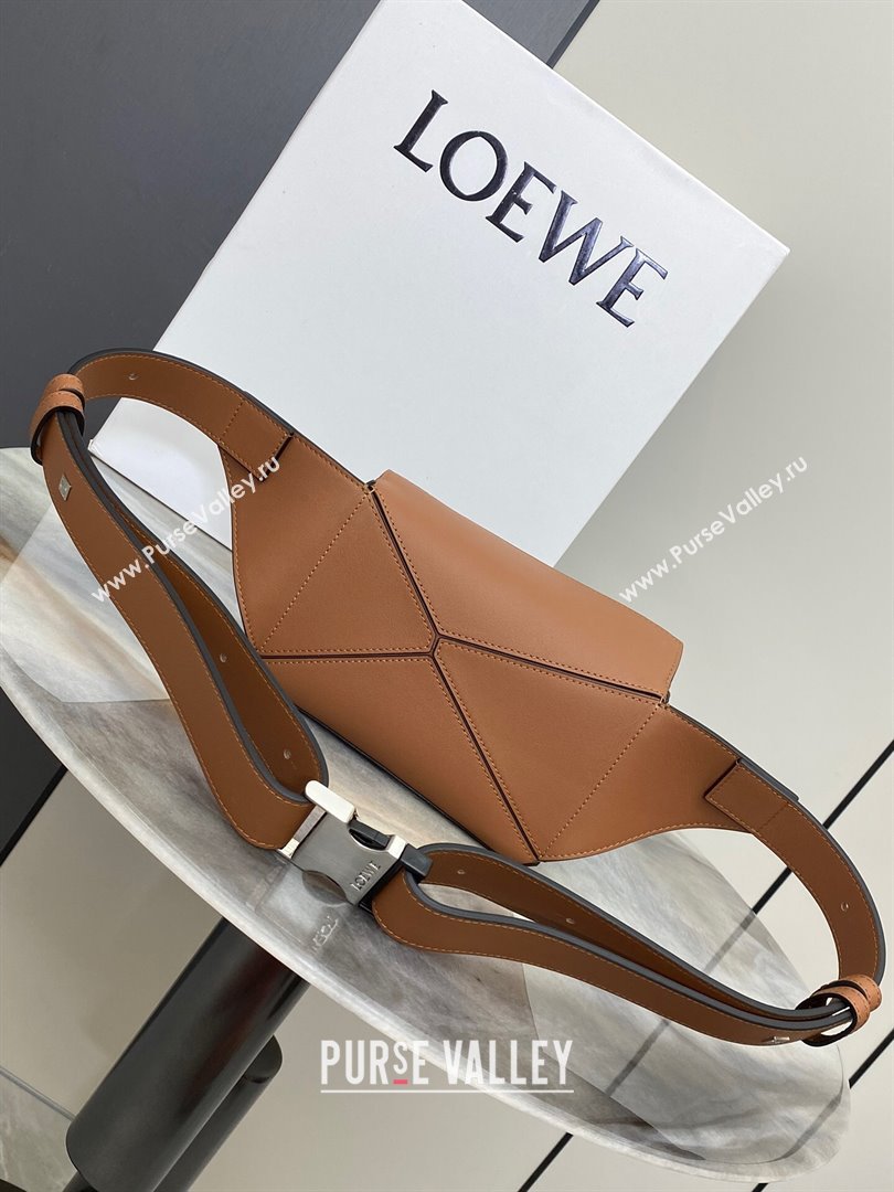 Loewe Mini Puzzle Bumbag in Classic Calfskin Tan Brown 2024 10177 (nana-24103006)