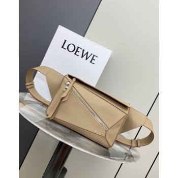 Loewe Small Puzzle Bumbag in Classic Calfskin Beige 2024 10176 (nana-24103007)