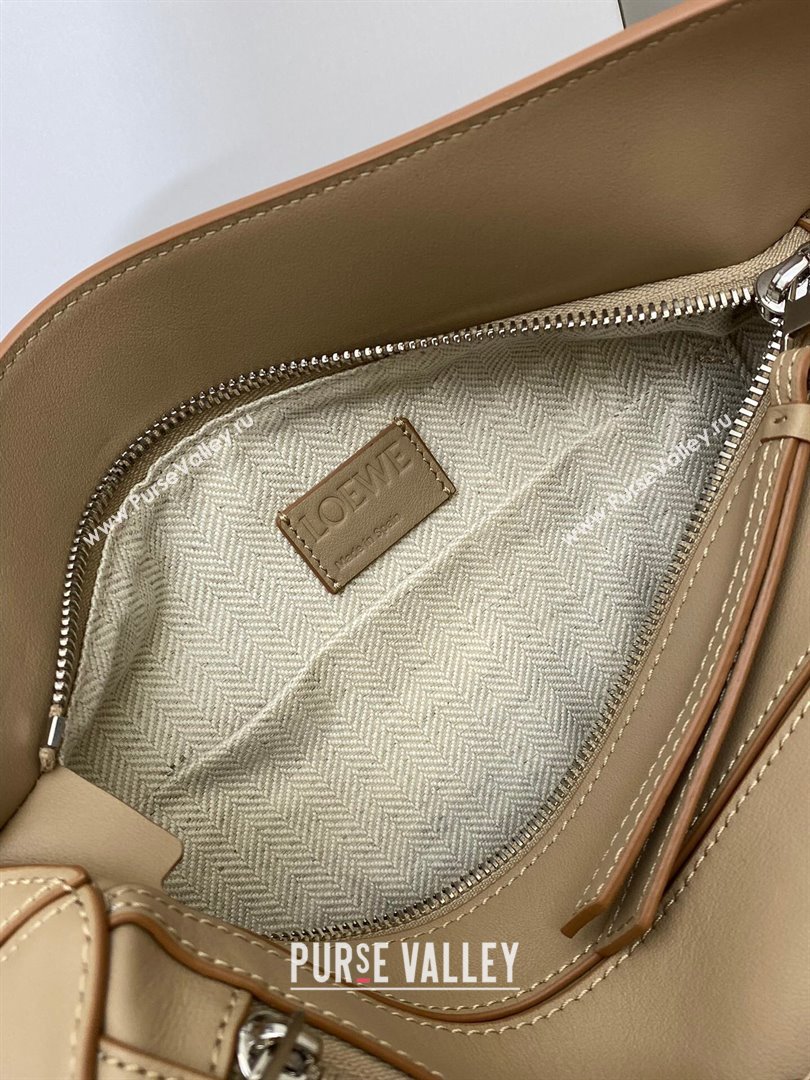 Loewe Small Puzzle Bumbag in Classic Calfskin Beige 2024 10176 (nana-24103007)