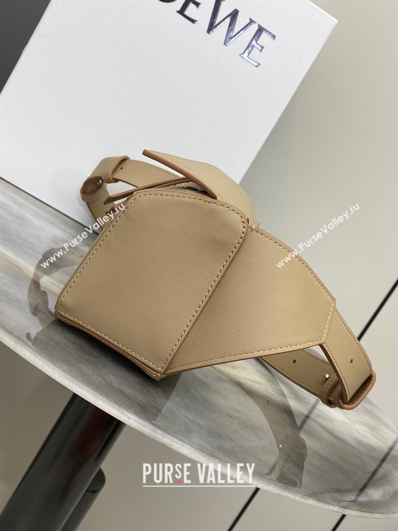 Loewe Mini Puzzle Bumbag in Classic Calfskin Beige 2024 10177 (nana-24103008)