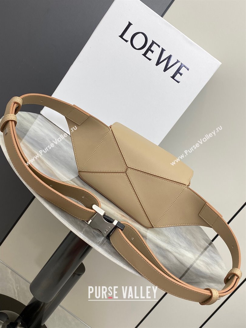 Loewe Mini Puzzle Bumbag in Classic Calfskin Beige 2024 10177 (nana-24103008)