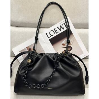 Loewe Large Flamenco purse in nappa lambskin Black 2024 948021 (nana-24103009)