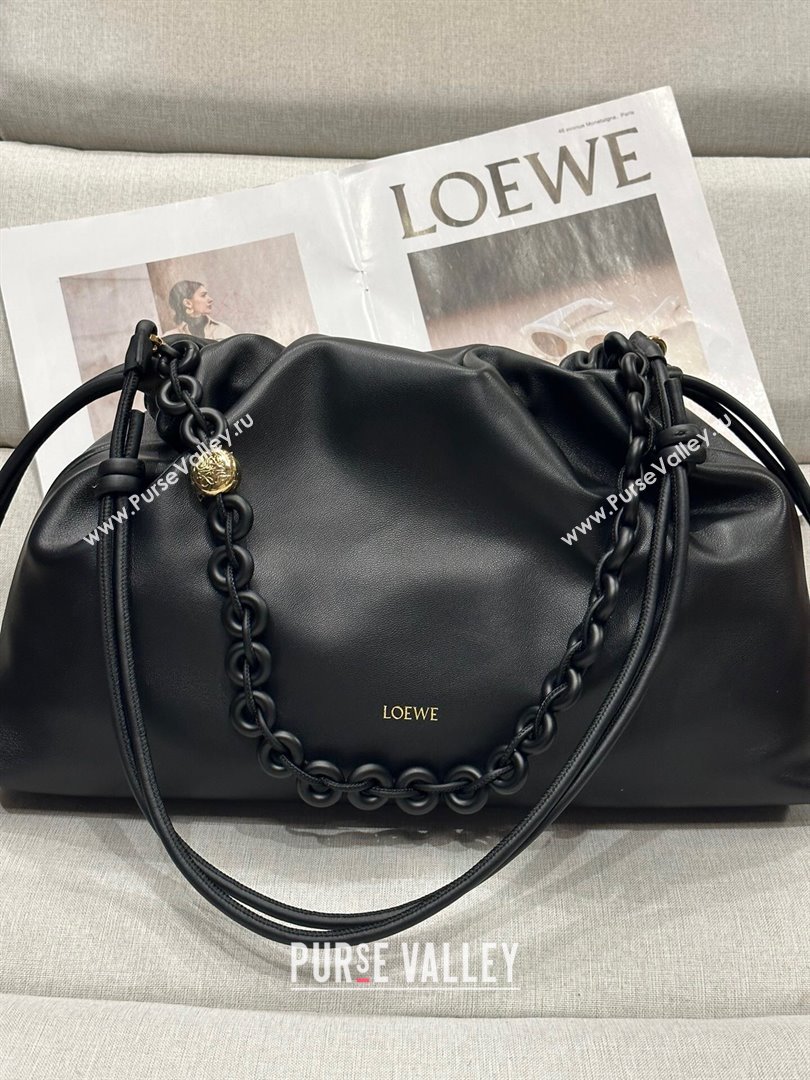 Loewe Large Flamenco purse in nappa lambskin Black 2024 948021 (nana-24103009)