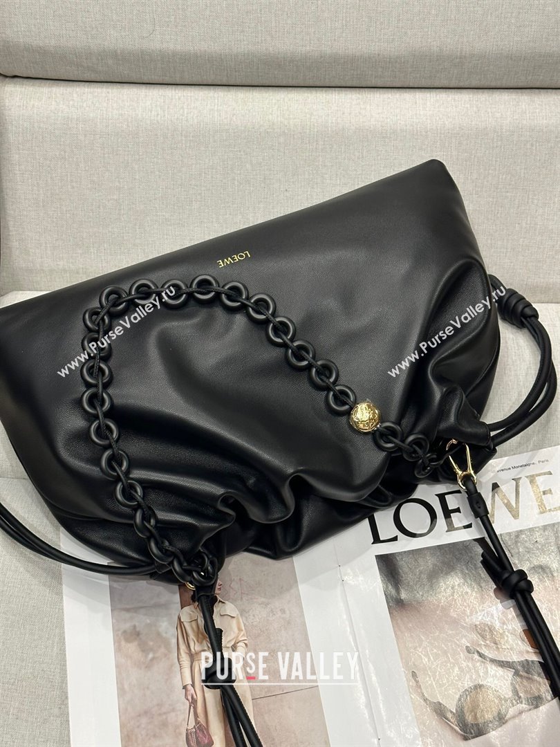 Loewe Large Flamenco purse in nappa lambskin Black 2024 948021 (nana-24103009)