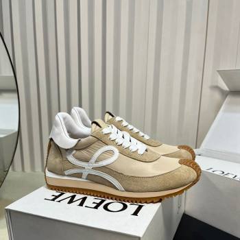 Loewe Flow Runner Sneakers in Nylon and Suede Bege2 2024 1113 (KL-241113061)