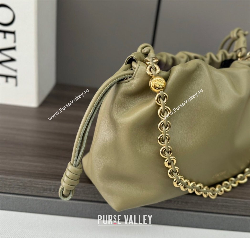 Loewe Small Flamenco Purse bag in nappa lambskin Clay Green 2024 012403 (Ys-241214048)