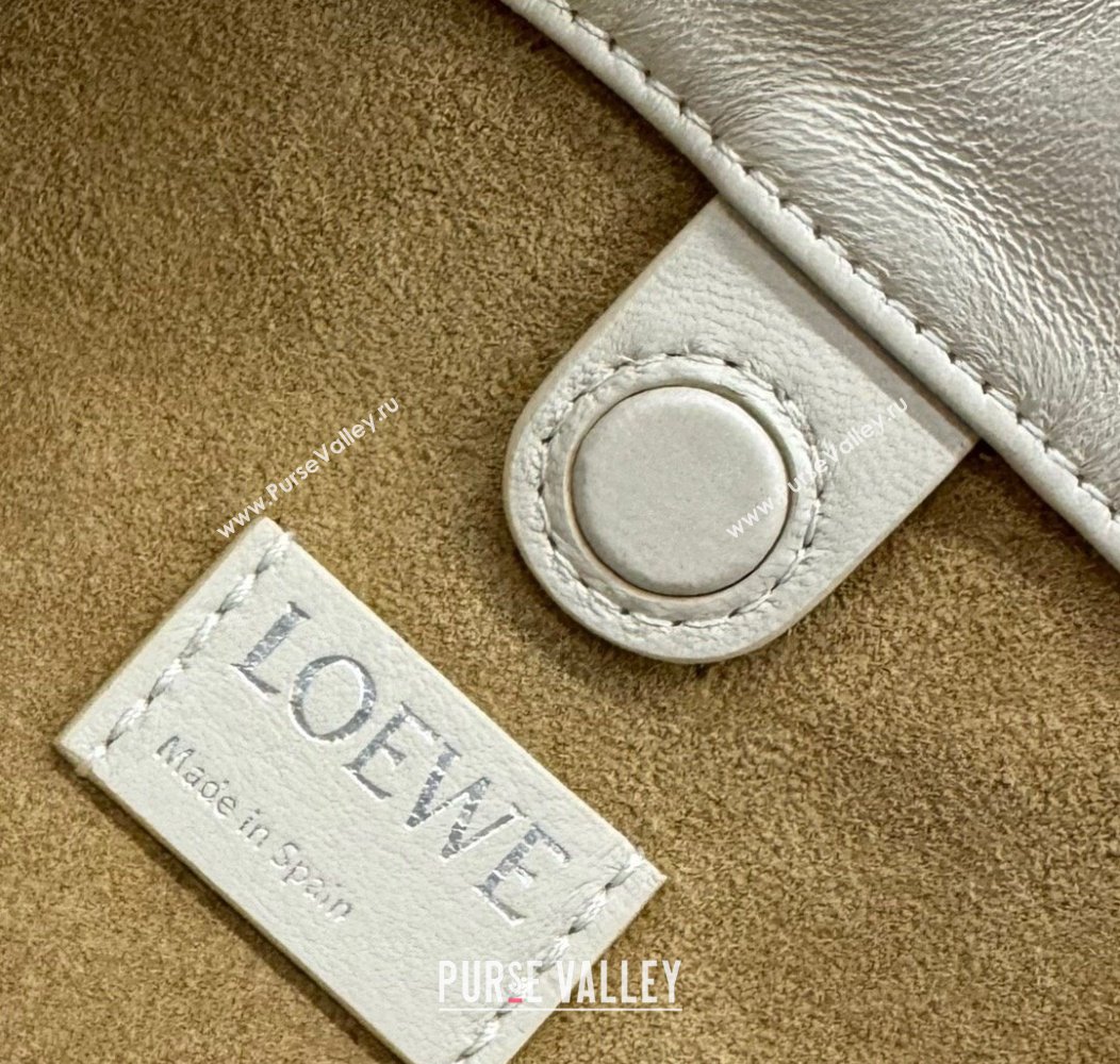 Loewe Mini Flamenco Purse bag in nappa lambskin Sea Salt White 2024 412342 (Ys-241214040)