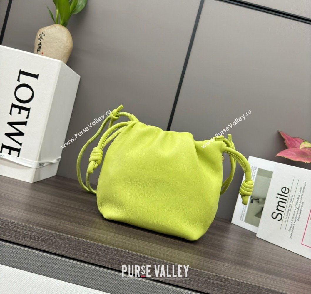 Loewe Mini Flamenco Purse bag in nappa lambskin Meadow Green 2024 412342 (Ys-241214041)