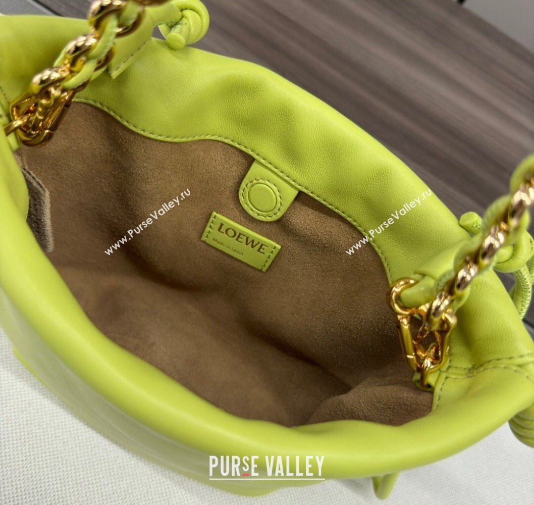 Loewe Mini Flamenco Purse bag in nappa lambskin Meadow Green 2024 412342 (Ys-241214041)