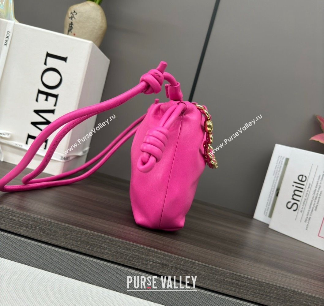 Loewe Mini Flamenco Purse bag in nappa lambskin Dark Pink 2024 412342 (Ys-241214042)