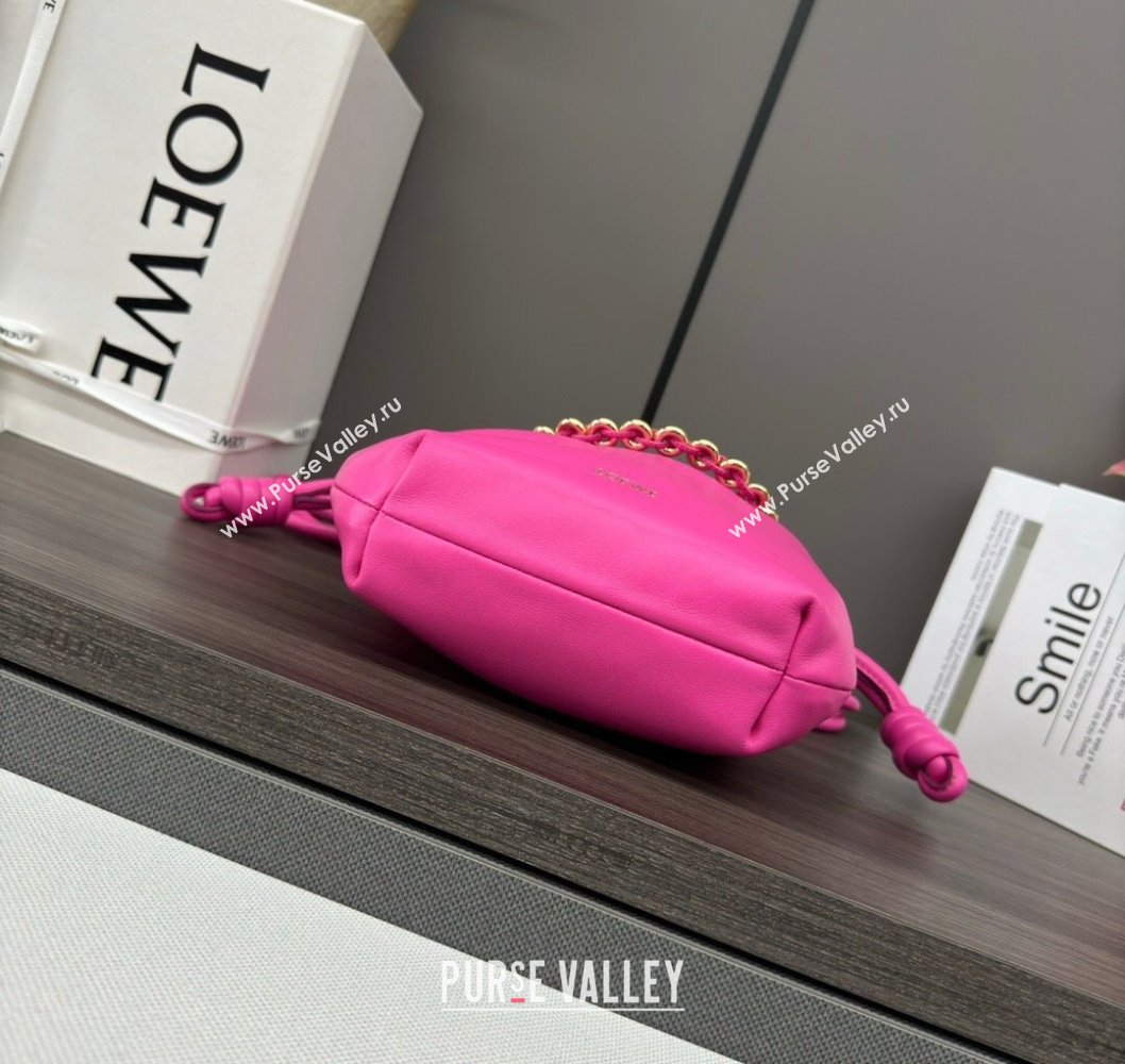 Loewe Mini Flamenco Purse bag in nappa lambskin Dark Pink 2024 412342 (Ys-241214042)